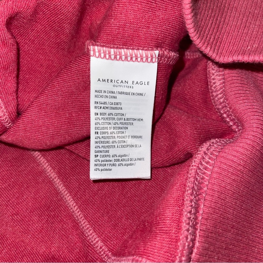 American Eagle Outfitters Sweatshirt Pink Women’s Size Medium Comfy Pullover - Picture 8 of 9